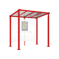 ProCity Wartehalle Milano- Ohne Seitenverkleidungen, L 2500 mm.