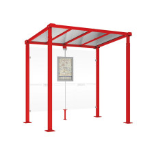 ProCity Wartehalle Milano- Ohne Seitenverkleidungen, L 2500 mm.