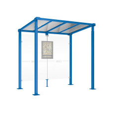 ProCity Wartehalle Milano- Ohne Seitenverkleidungen, L 2500 mm.