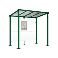 PROCITY Wartehalle Milano- ohne Seitenverkleidungen, L 2500 mm.