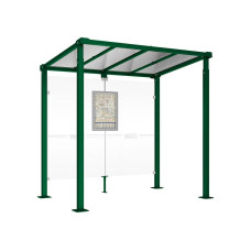 ProCity Wartehalle Milano- Ohne Seitenverkleidungen, L 2500 mm.