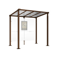 ProCity Wartehalle Milano- Ohne Seitenverkleidungen, L 2500 mm.