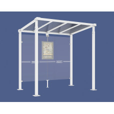 ProCity Wartehalle Milano- Ohne Seitenverkleidungen, L 2500 mm.