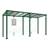 ProCity Wartehalle Milano, ohne Seitenverkleidungen, L 5000 mm.