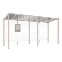 ProCity Wartehalle Milano, ohne Seitenverkleidungen, L 5000 mm.