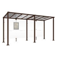 ProCity Wartehalle Milano, ohne Seitenverkleidungen, L 5000 mm.