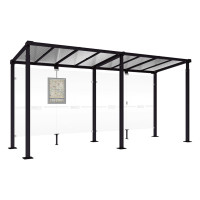 ProCity Wartehalle Milano, ohne Seitenverkleidungen, L 5000 mm.