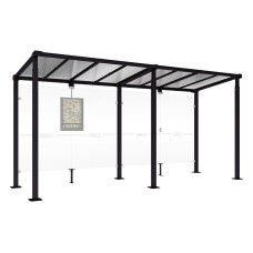 ProCity Wartehalle Milano, ohne Seitenverkleidungen, L 5000 mm.