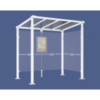 PROCITY Wartehalle Milano, 1 Seitenverkleidung, L 2500 mm.
