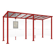 PROCITY Wartehalle Milano, 1 Seitenverkleidung, L 5000 mm.
