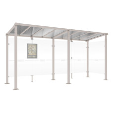PROCITY Wartehalle Milano, 1 Seitenverkleidung, L 5000 mm.