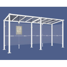 PROCITY Wartehalle Milano, 1 Seitenverkleidung, L 5000 mm.