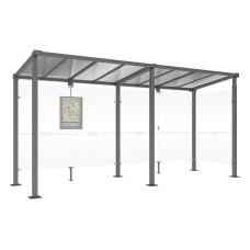 PROCITY Wartehalle Milano, 1 Seitenverkleidung, L 5000 mm.