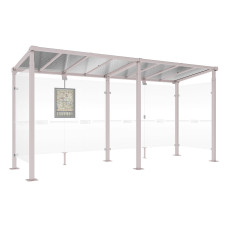 PROCITY Wartehalle Milano, 2 Seitenverkleidungen, L 5000 mm.