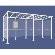 PROCITY Wartehalle Milano, 2 Seitenverkleidungen, L 5000 mm.