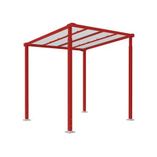 Procity Bicycle Shelter Milano, Base Model, without Panels, L 2520 mm.