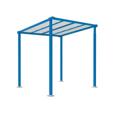 Procity Bicycle Shelter Milano, Base Model, without Panels, L 2520 mm.