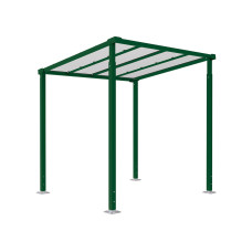 Procity Bicycle Shelter Milano, Base Model, without Panels, L 2520 mm.