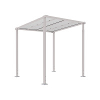 Procity Bicycle Shelter Milano, Base Model, without Panels, L 2520 mm.