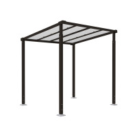 Procity Bicycle Shelter Milano, Base Model, without Panels, L 2520 mm.