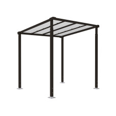 Procity Bicycle Shelter Milano, Base Model, without Panels, L 2520 mm.