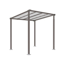 Procity Bicycle Shelter Milano, Base Model, without Panels, L 2520 mm.