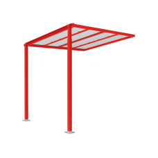 Procity Bicycle Shelter Milano, Attachment Unit, without Panels, L 2520 mm