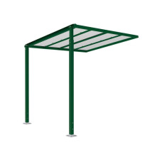 Procity Bicycle Shelter Milano, Attachment Unit, without Panels, L 2520 mm