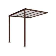 Procity Bicycle Shelter Milano, Attachment Unit, without Panels, L 2520 mm