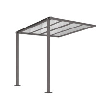 Procity Bicycle Shelter Milano, Attachment Unit, without Panels, L 2520 mm