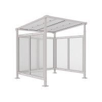 Procity All-In-One Bicycle Shelter Milano, Base Model, with Rear and Side Panels, L 2520 mm