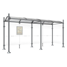 PROCITY Wartehalle Province, 1 Seitenverkleidung, L 5000 mm.