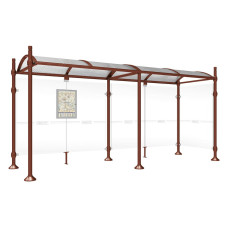 PROCITY Wartehalle Province, 1 Seitenverkleidung, L 5000 mm.