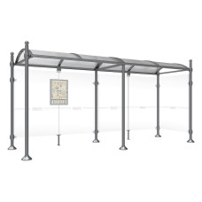 PROCITY Wartehalle Province, 1 Seitenverkleidung, L 5000 mm.