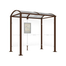 Procity Waiting Hall Square Tube, 1 Side Panel, L 2500 mm