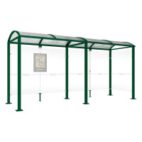 Procity Waiting Area Square Tube, 1 Side Panel, L 5000 mm