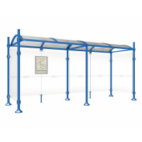 PROCITY Wartehalle PROVINCE, 2 Seitenverkleidungen, L 5000 mm.