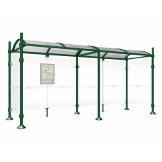 PROCITY Wartehalle PROVINCE, 2 Seitenverkleidungen, L 5000 mm.