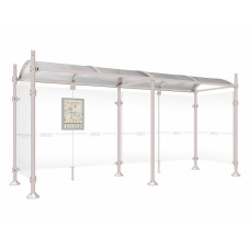 PROCITY Wartehalle PROVINCE, 2 Seitenverkleidungen, L 5000 mm.
