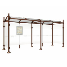 PROCITY Wartehalle PROVINCE, 2 Seitenverkleidungen, L 5000 mm.