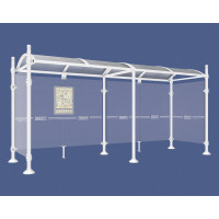 PROCITY Wartehalle PROVINCE, 2 Seitenverkleidungen, L 5000 mm.