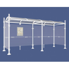 PROCITY Wartehalle PROVINCE, 2 Seitenverkleidungen, L 5000 mm.