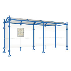 PROCITY Wartehalle PROVINCE, 2 Seitenverkleidungen, L 5000 mm.