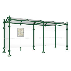 PROCITY Wartehalle PROVINCE, 2 Seitenverkleidungen, L 5000 mm.