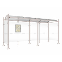 PROCITY Wartehalle PROVINCE, 2 Seitenverkleidungen, L 5000 mm.