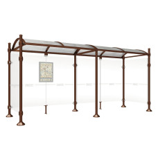 PROCITY Wartehalle PROVINCE, 2 Seitenverkleidungen, L 5000 mm.