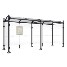 PROCITY Wartehalle PROVINCE, 2 Seitenverkleidungen, L 5000 mm.