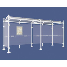 PROCITY Wartehalle PROVINCE, 2 Seitenverkleidungen, L 5000 mm.