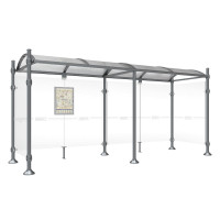 PROCITY Wartehalle PROVINCE, 2 Seitenverkleidungen, L 5000 mm.