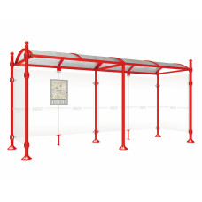 PROCITY Wartehalle PROVINCE, 2 Seitenverkleidungen, L 5000 mm.